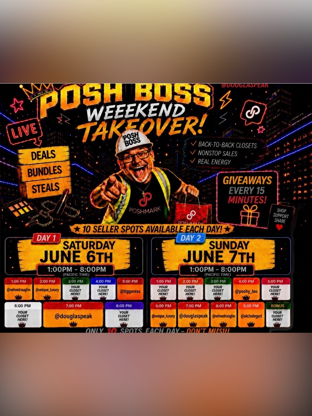 Posh Boss Weekend Takeover ROUND 1